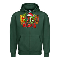 Sports Green christmas gogo claus Zipper Hoodie - FaDigitalArtStudio