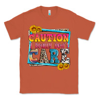 Copper caution i really don't care Classic Tee - Zillion Design Studio