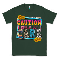 Sports Green caution i really don't care Classic Tee - Zillion Design Studio