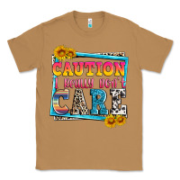 Toasted Coconut caution i really don't care Classic Tee - Zillion Design Studio