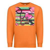 Carrot Nurse Stethoscope Seamless Pattern Premium Sweatshirt - BundleAndBundleShop