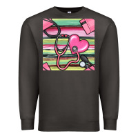 Smoke Nurse Stethoscope Seamless Pattern Premium Sweatshirt - BundleAndBundleShop