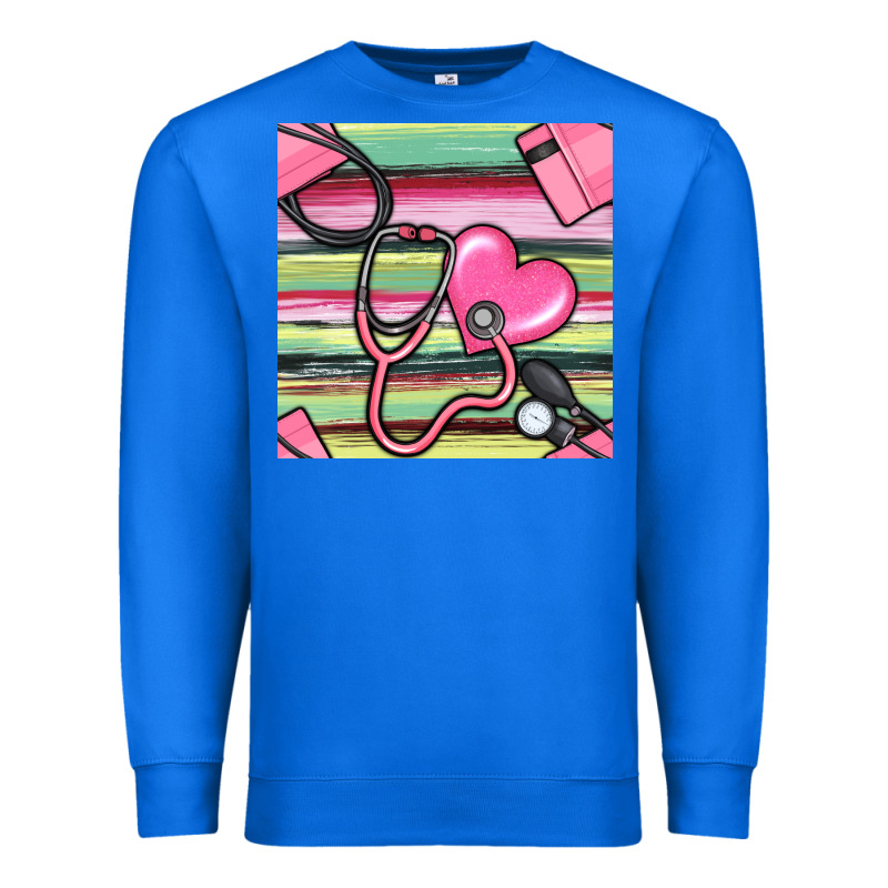 Nurse Stethoscope Seamless Pattern Premium Sweatshirt by BundleAndBundleShop | Teevron