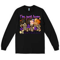Black i'm just here for the snacks #basketball sister Long Sleeve Tee - Zillion Design Studio