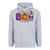 Heather Grey Boo halloween Heavyweight Hoodie - Artiststas