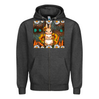 Charcoal Heather Rabbit daisy sunflower leopard 20oz tumbler Zipper Hoodie - Neo Western
