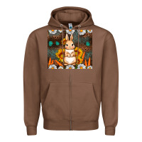 Chestnut Rabbit daisy sunflower leopard 20oz tumbler Zipper Hoodie - Neo Western
