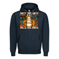 Navy Rabbit daisy sunflower leopard 20oz tumbler Zipper Hoodie - Neo Western
