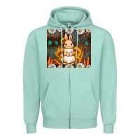 Seafoam Rabbit daisy sunflower leopard 20oz tumbler Zipper Hoodie - Neo Western