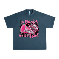 Midnight Navy in october we wear pink cheer Urban Heavy Tee - BarkalooDesign