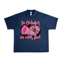 Navy in october we wear pink cheer Urban Heavy Tee - BarkalooDesign