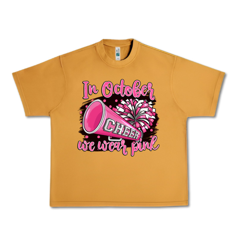 In October We Wear Pink Cheer Urban Heavy Tee by BarkalooDesign | Teevron