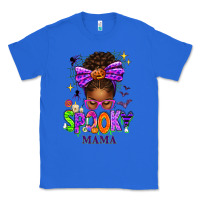 True Royal Halloween Afro Messy Bun Spooky Mama Classic Tee - texasbilliewilder
