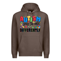 Coffee autism seeing the world differently Premium Hoodie - MaliasSmallBusiness