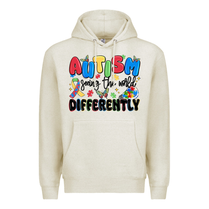 Autism Seeing The World Differently Premium Hoodie by MaliasSmallBusiness | Teevron