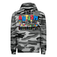 Slate Camo autism seeing the world differently Premium Hoodie - MaliasSmallBusiness