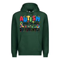 Sports Green autism seeing the world differently Premium Hoodie - MaliasSmallBusiness