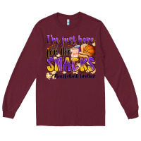 Burgundy i'm just here for the snacks #basketball brother Long Sleeve Tee - Zillion Design Studio