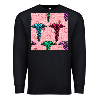 Black Medicine Seamless Pattern Premium Sweatshirt - BundleAndBundleShop