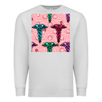 Dove Grey Medicine Seamless Pattern Premium Sweatshirt - BundleAndBundleShop