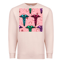 Pale Pink Medicine Seamless Pattern Premium Sweatshirt - BundleAndBundleShop