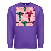 Purple Medicine Seamless Pattern Premium Sweatshirt - BundleAndBundleShop