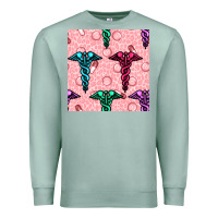 Seafoam Medicine Seamless Pattern Premium Sweatshirt - BundleAndBundleShop