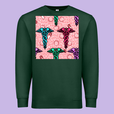Medicine Seamless Pattern Premium Sweatshirt Designed By Bundleandbundleshop