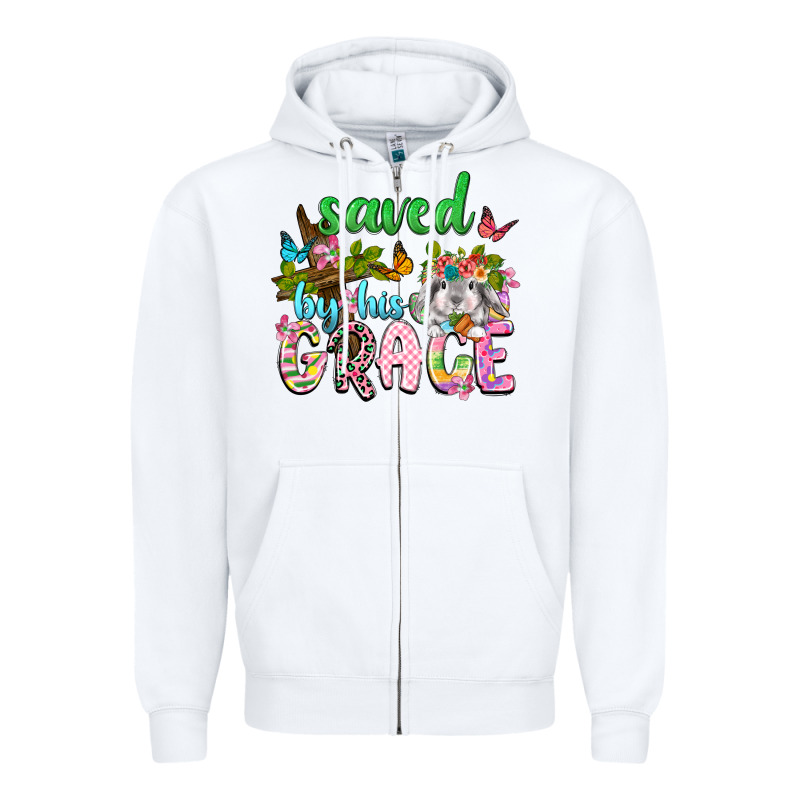 Saved By His Grace Zipper Hoodie by Neo Western | Teevron