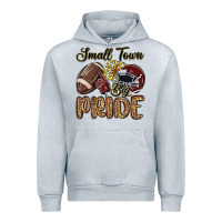 Heather Grey small town big pride maroon yellow Urban Hoodie - MaliasSmallBusiness
