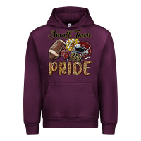 Mauve Wine small town big pride maroon yellow Urban Hoodie - MaliasSmallBusiness