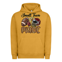 Pigment Peanut Butter small town big pride maroon yellow Urban Hoodie - MaliasSmallBusiness