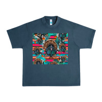 Midnight Navy Thanksgiving Turkey Urban Heavy Tee - RanaPortraitStore