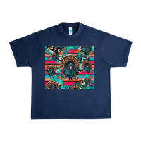 Navy Thanksgiving Turkey Urban Heavy Tee - RanaPortraitStore