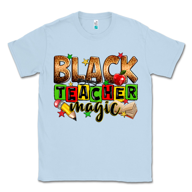Black Teacher Magic Classic Tee by Zillion Design Studio | Teevron