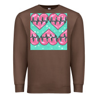 Chestnut Nursing Heart Seamless Pattern Premium Sweatshirt - BundleAndBundleShop