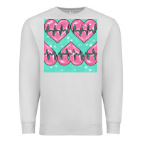 Dove Grey Nursing Heart Seamless Pattern Premium Sweatshirt - BundleAndBundleShop