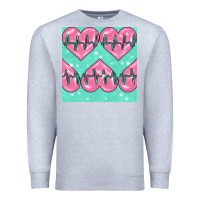 Heather Grey Nursing Heart Seamless Pattern Premium Sweatshirt - BundleAndBundleShop