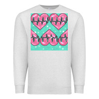 Oatmeal Heather Nursing Heart Seamless Pattern Premium Sweatshirt - BundleAndBundleShop