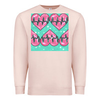 Pale Pink Nursing Heart Seamless Pattern Premium Sweatshirt - BundleAndBundleShop