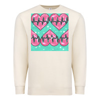 Sandshell Nursing Heart Seamless Pattern Premium Sweatshirt - BundleAndBundleShop