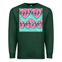 Sports Green Nursing Heart Seamless Pattern Premium Sweatshirt - BundleAndBundleShop