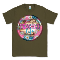 Army Green teacher life earrings Classic Tee - BundleAndBundleShop