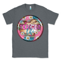 Charcoal Heather teacher life earrings Classic Tee - BundleAndBundleShop