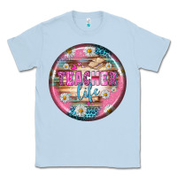 Dusty Blue teacher life earrings Classic Tee - BundleAndBundleShop