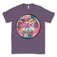Lavender teacher life earrings Classic Tee - BundleAndBundleShop