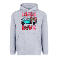 Heather Grey loads of love truck Heavyweight Hoodie - JahusDesignShop