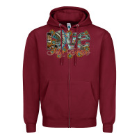 Burgundy love my tribe Zipper Hoodie - SublimationCraftShop