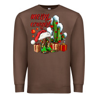 Chestnut merry cowgirl  boots and cactus with gifts Premium Sweatshirt - AdoDesignShop