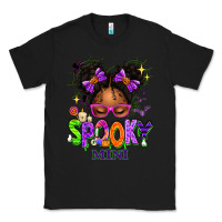 Black Spooky Mini Halloween Messy Bun Classic Tee - texasbilliewilder
